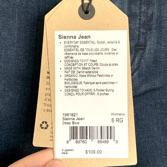 NWT Prana Sienna Skinny Jeans in Deep Blue - Picture 9 of 10